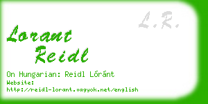 lorant reidl business card
